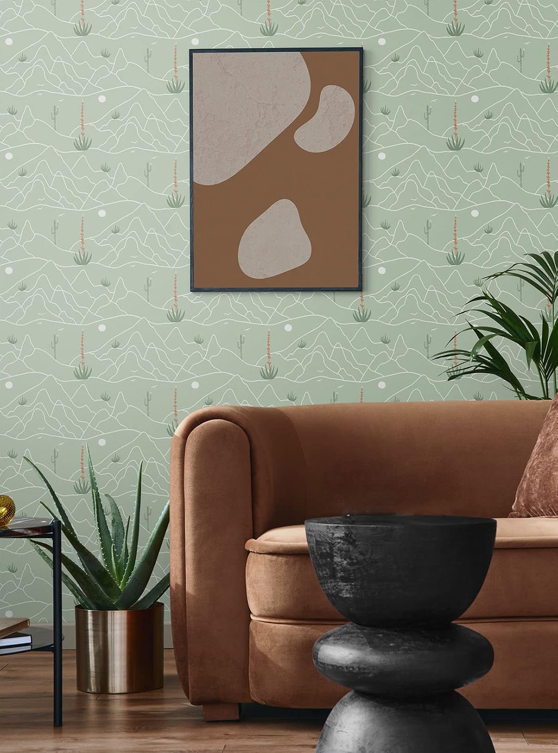 Elana Gabrielle Desert Scenic Peel and Stick Wallpaper, (Sage Green)