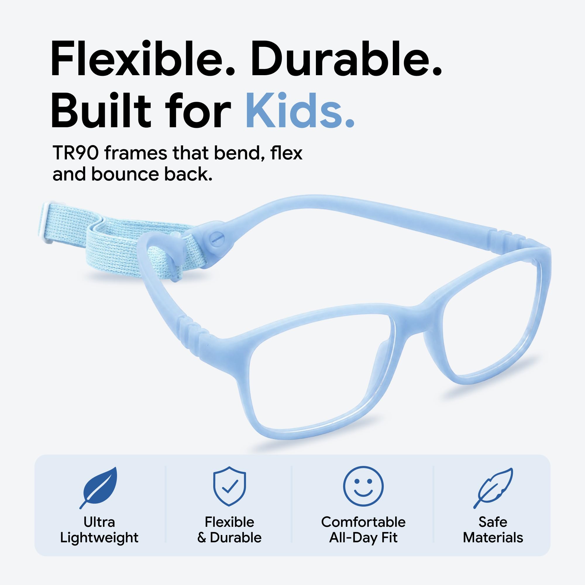 Marcos flexibles para gafas para niños – Gafas de marco flexible XS para niños de 1 a 3 años
