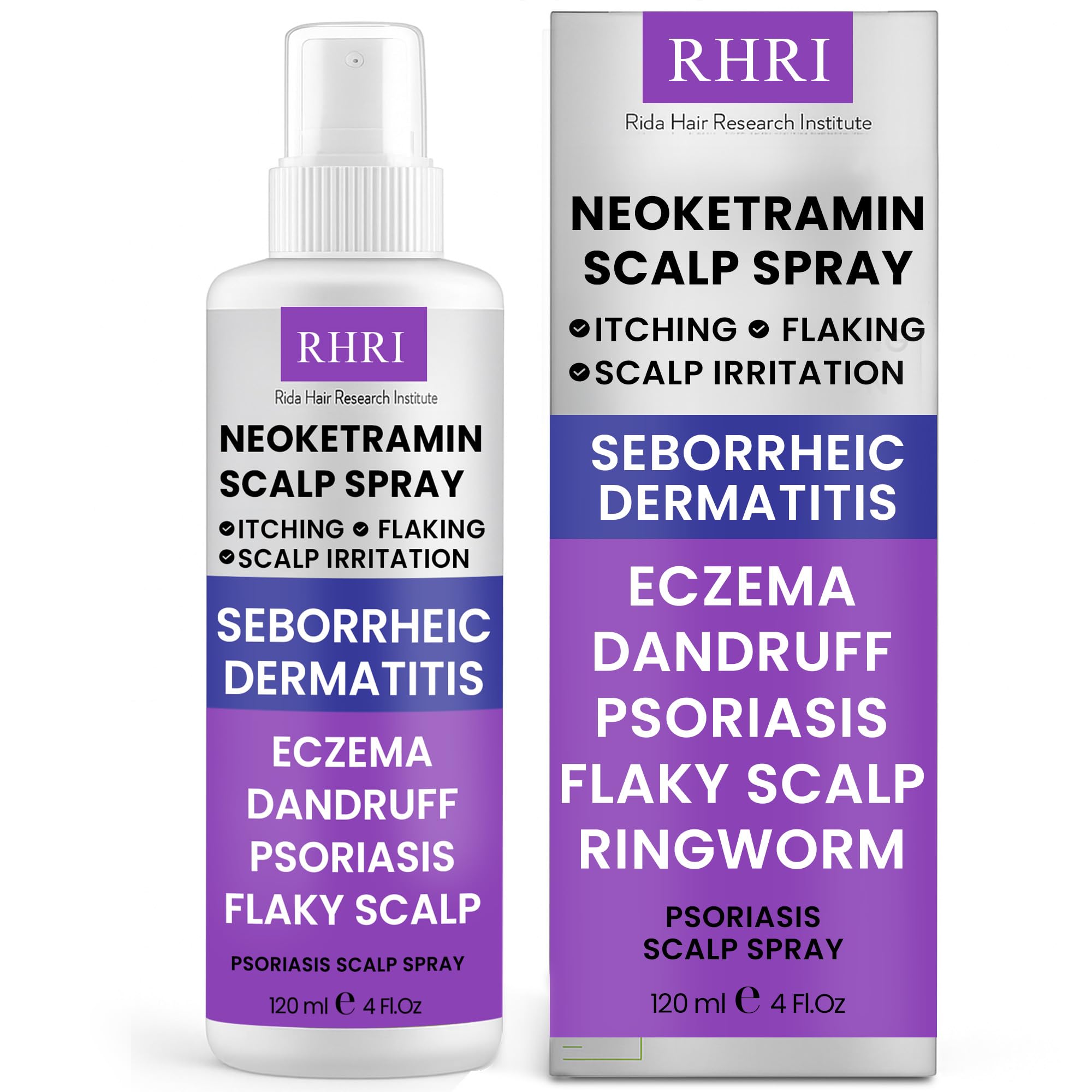 Neoketramin Anti Fungal Scalp Spray | Dandruff Treatment for Dandruff, Psoriasis & Folliculitis | Antifungal & Itchy Scalp Treatment for Dry, Irritated Scalp | Relief for Yeast Infections & Ringworm