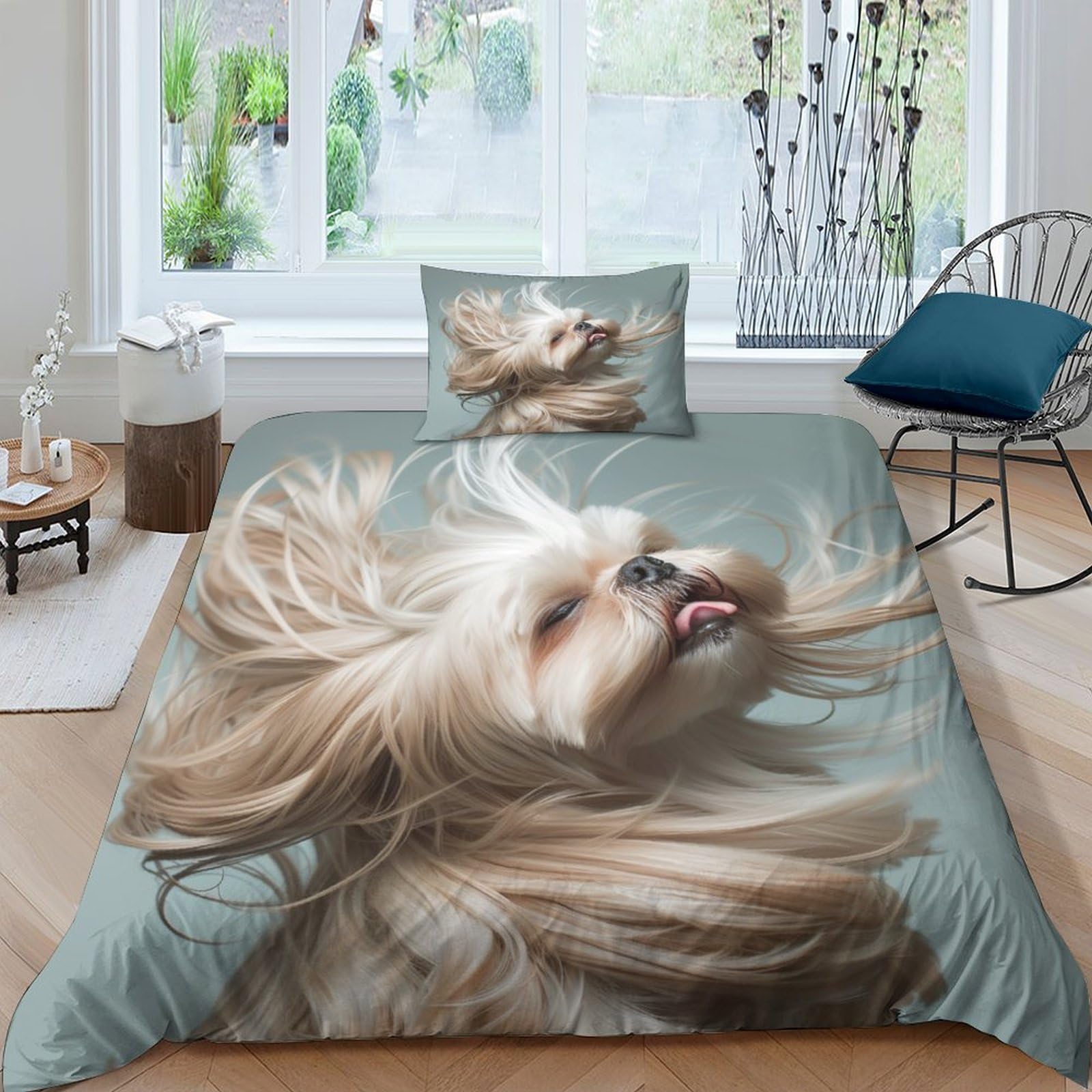 Parure de lit microfibre respirante Schzon pour stopper la chaleur nocturne sur lit 1 place
