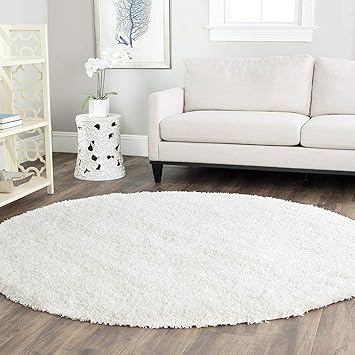JIZZBY Flower Braided Reversible Round Rug Carpet Mat for Bedroom Living Dining Room