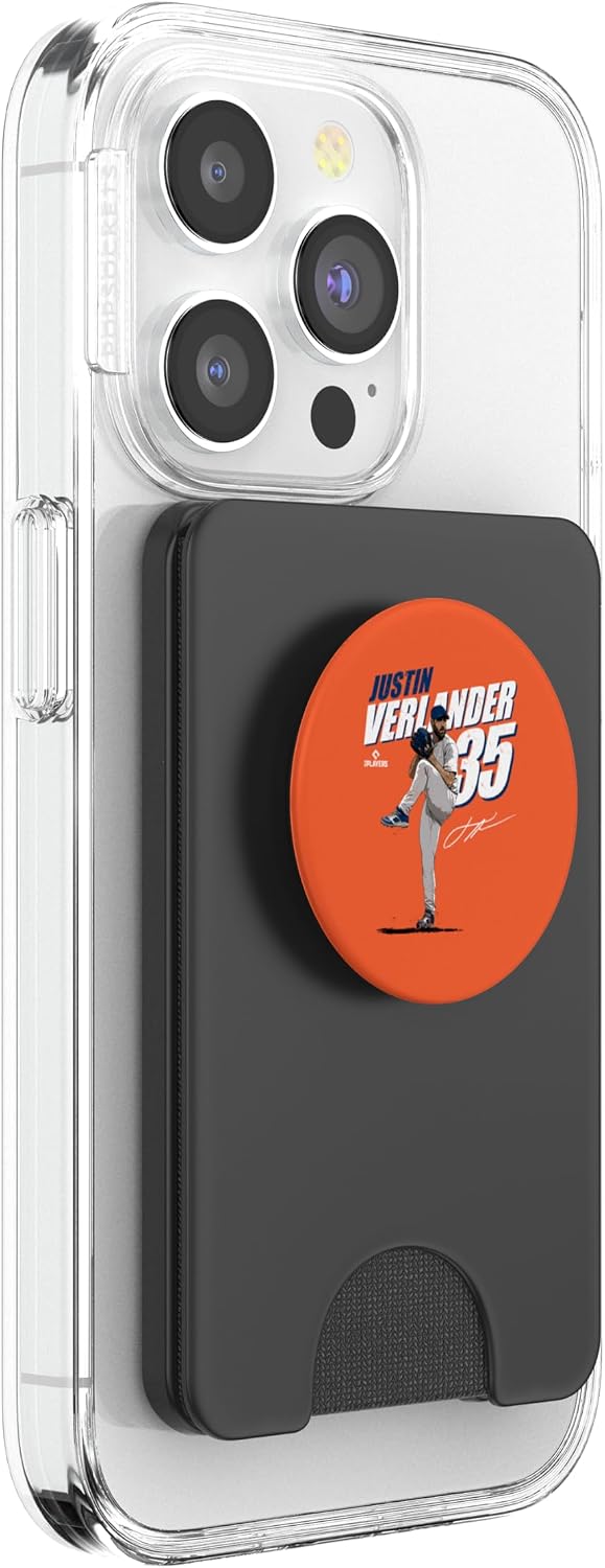 Justin Verlander | Detroit Baseball Players | MLBJVR3001 PopSockets PopWallet for MagSafe