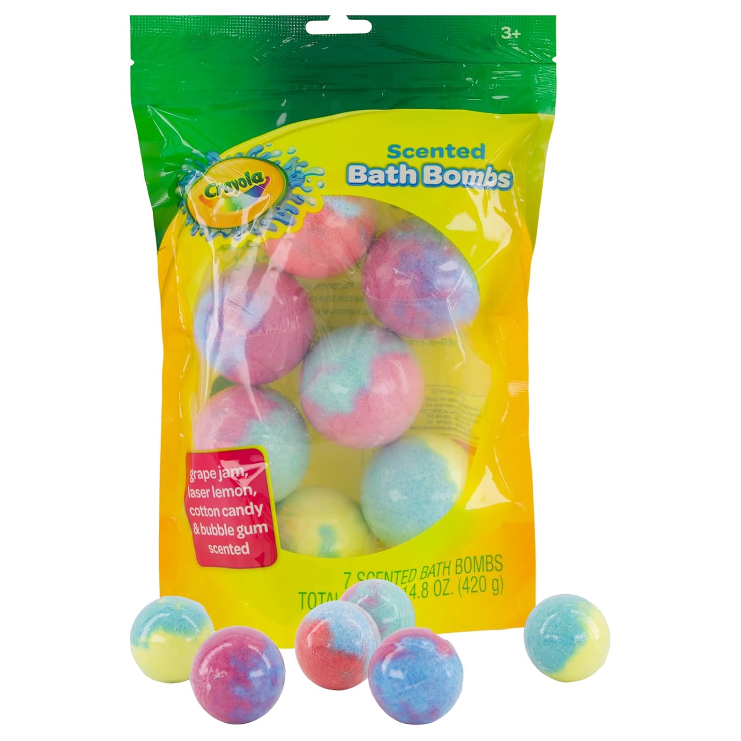 Crayola Colorful Scented Bath Bombs for Kids Color You Bath Non-Toxic Bathbomb Fizzies for Boys Girls Holiday Stocking