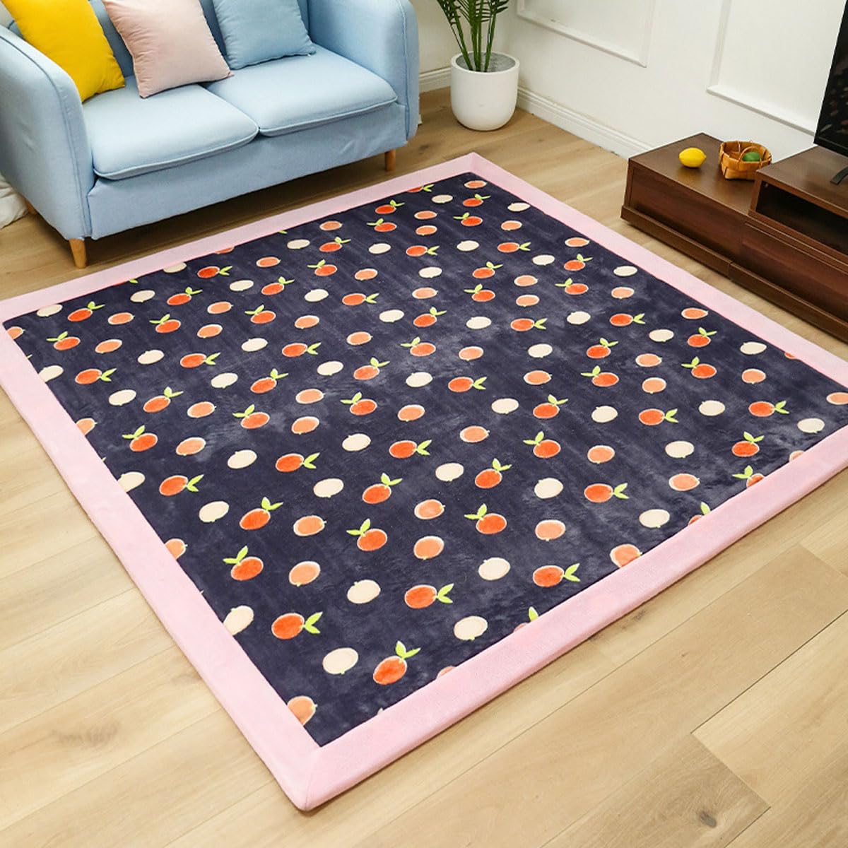 Single tree forest 2.5cm Thick Kids Carpet, Large Area Rug-Pink Orange-120 * 180cm