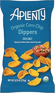 Amazon Brand, Aplenty Organic Corn Chip Dippers With Sea Salt, 9.75 Oz