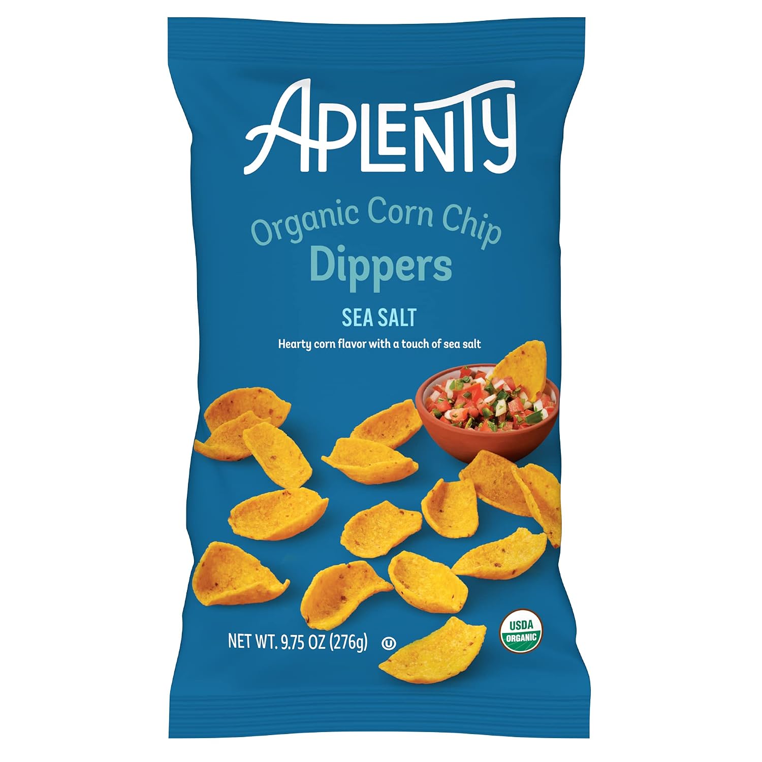 Aplenty Organic Corn Chip Dippers With Sea Salt (9.75 oz) — Gluten-Free, Budget-Friendly