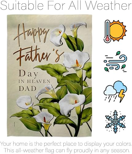 Miniatura 6 de Decoración de tumba para el día del padre con texto en inglés Happy Father's Day para decoración de cementerio, bandera de padre, recuerdo de