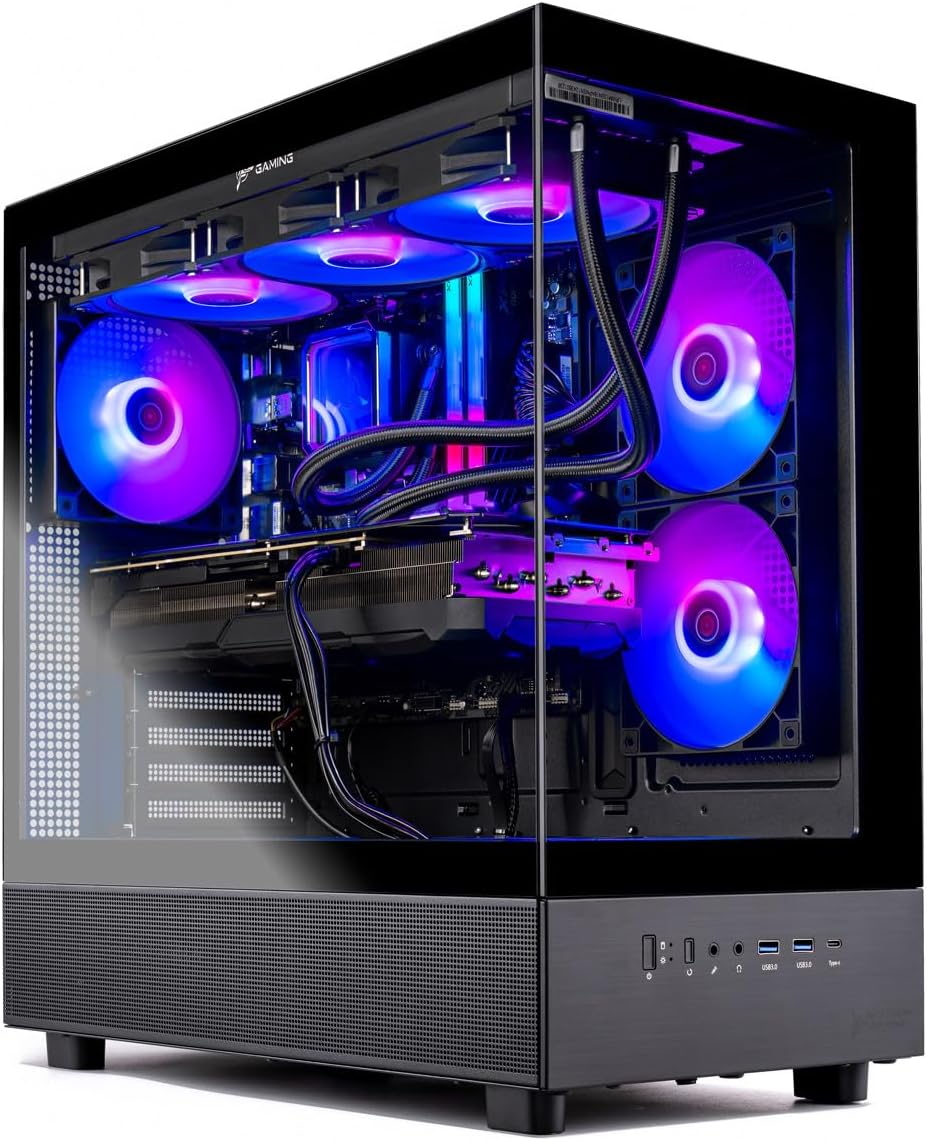 Skytech Gaming Azure 3 Desktop PC, Ryzen 7 9800X3D, NVIDIA RTX 5060 Ti, 32GB RAM, 2TB SSD, Win 11