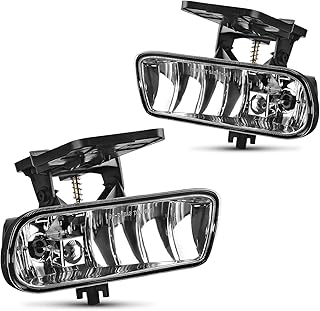 AUTOSAVER88 Fog Lights Compatible with 1999 2000 2001 2002 GMC Sierra 2000-2006 GMC Yukon Pickup Truck Fog Light Replacement,with 12V 37.5W 899 Bulbs,Clear Lens