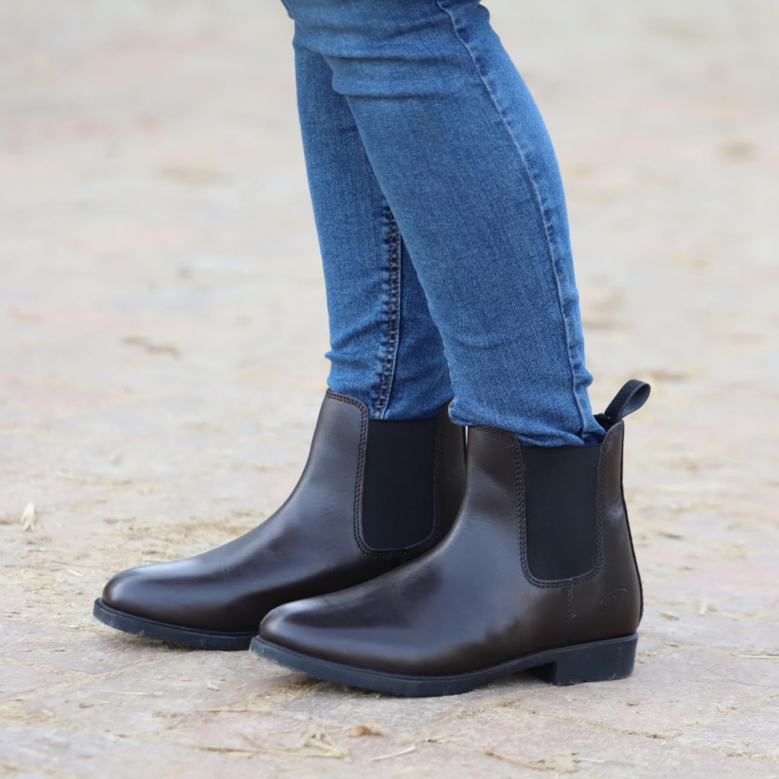 Lazura Jodhpur Reitstiefelette Classic Leder schwarz