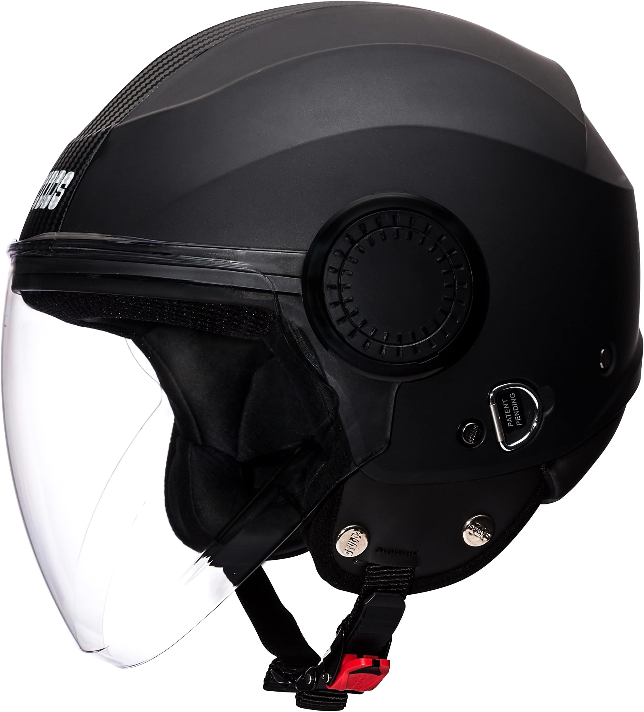 Urban Black with Black Strip Open Face Helmet (L)