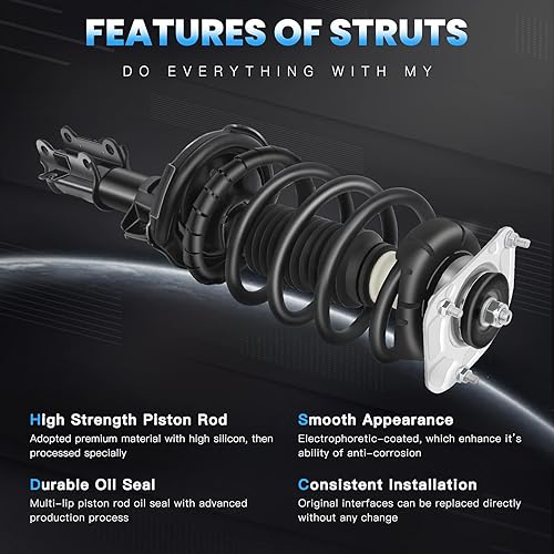 Miniatura 6 de ECCPP Juego de 2 puntales completos para Volvo XC90, amortiguador delantero para 2003-2014