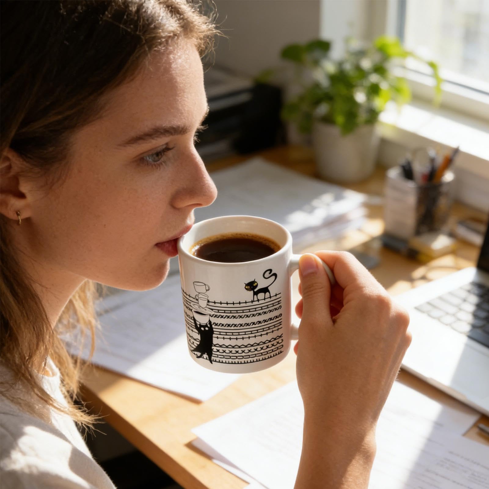 Pocillos de café sarcásticos 350ml taza de cerámica con mensaje secreto | Mug para bebidas para bebidas calientes y frías, oficina en casa, reuniones familiares, , compañeros, mujeres y hombres