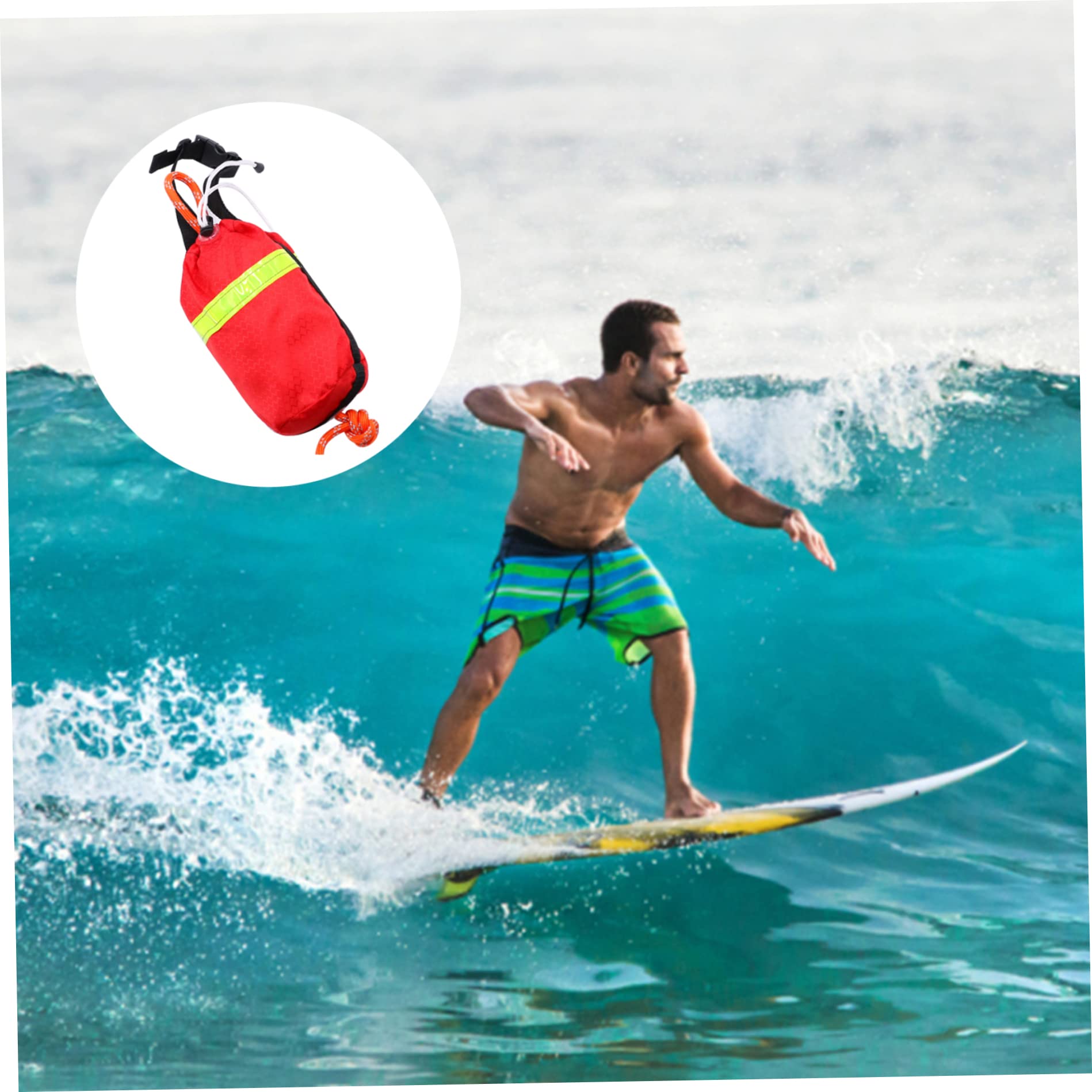 Bolsa de Rescate acuático de 101,71 pulgadas/68,90 Pulgadas, Reflectante, portátil, Impermeable, Ligera, para Kayak, Surf, Rescate de Emergencia, Bolsa de Cuerda