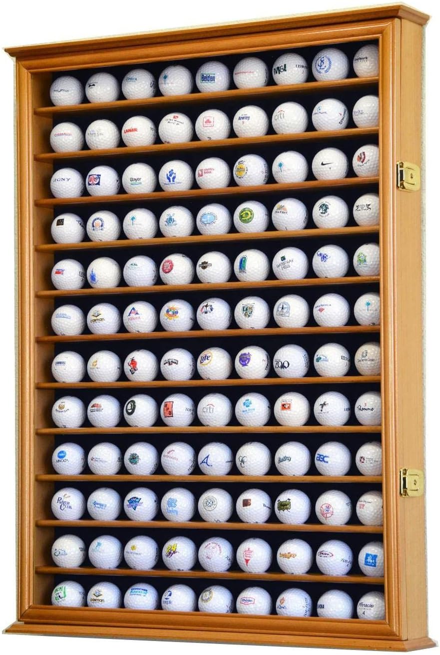 sfDisplay.com,LLC. Golf Ball Display Case Holder Cabinet Wall Rack Stand Select Your Size 98% UV Lockable 5 Sizes 4 Colors to Choose