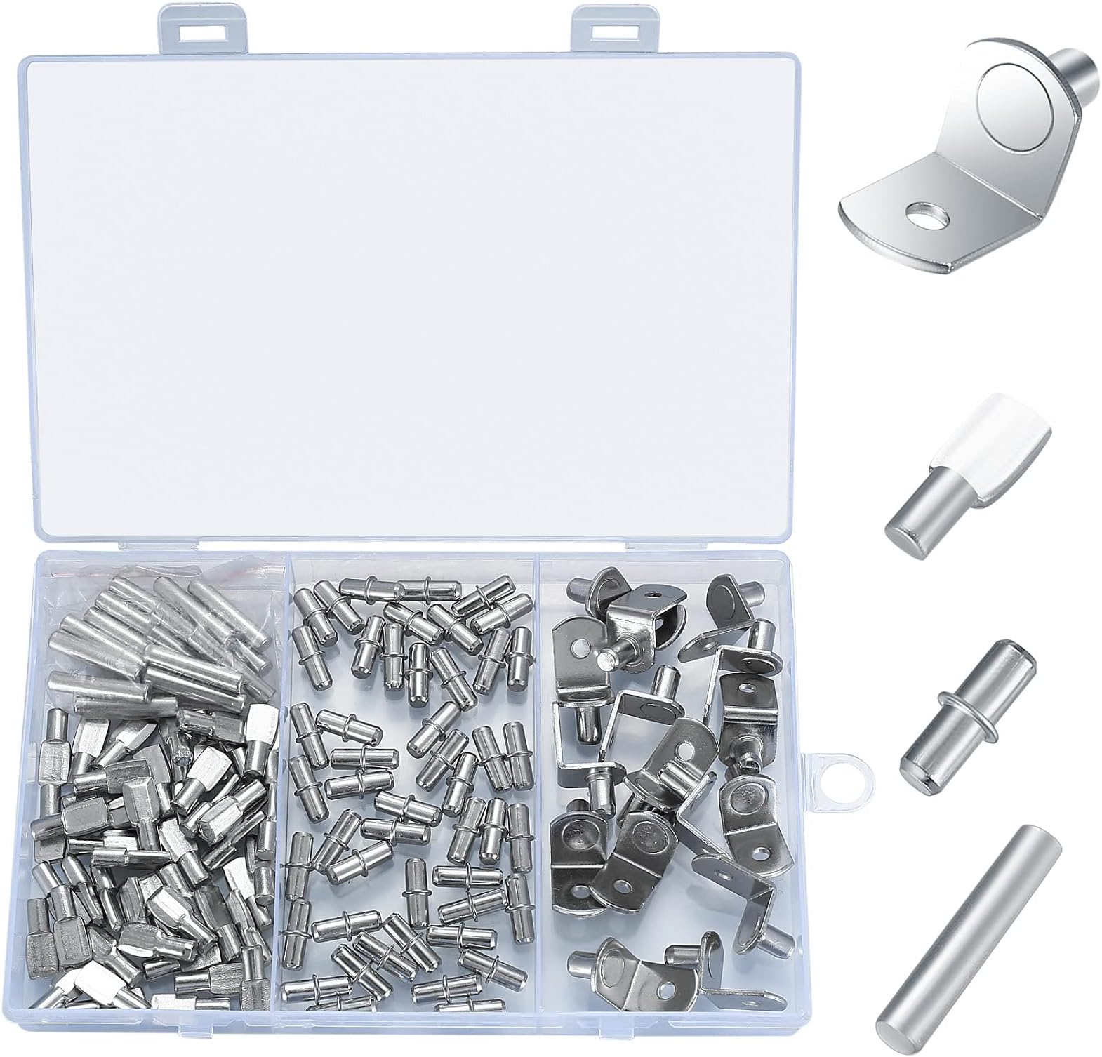 140-teiliges Regalstifte Set - 6 Verschiedene Typen Für Möbel