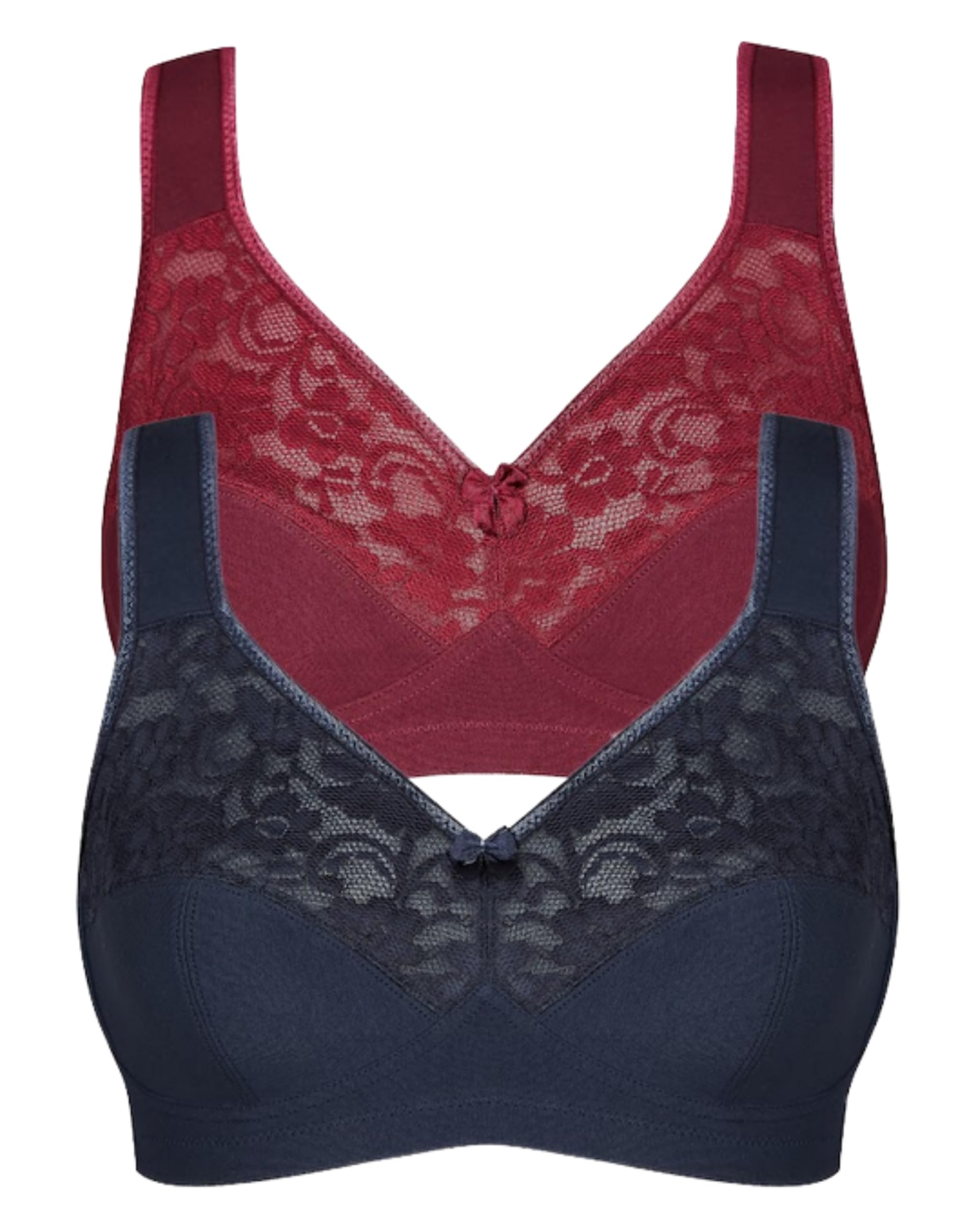 SUSA BH Damen ohne Bügel Basic Damen-BHS mit genähten Cups & anatomisch geformtem Unterbrustband I Optimaler Halt