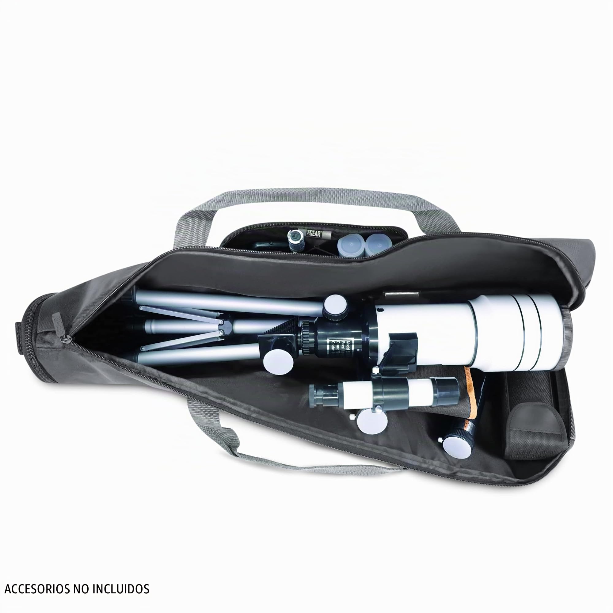 USA Gear Estuche para Telescopio Refractor - Admite Telescopios y Trípodes de 21 a 35 Pulgadas. Extensión Ajustable, Bolsillo de Almacenamiento y Correa. Compatible con ToyerBee, Gskyer y Celestron