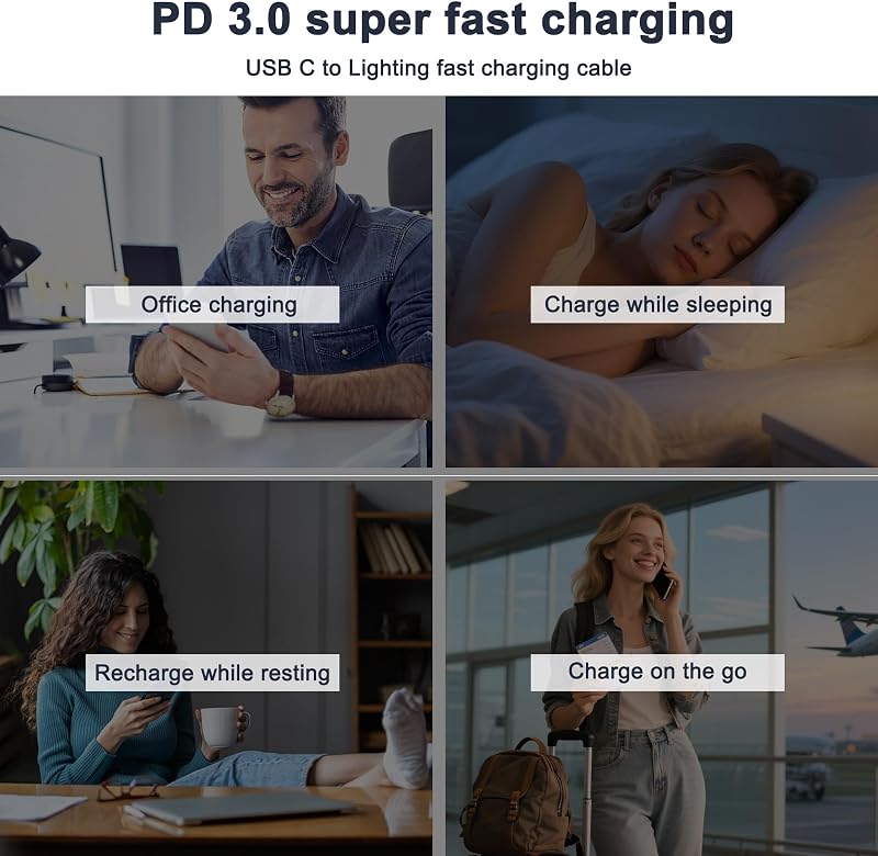 UWECAN 20W USB-C gyors töltő iPhone 14/13/12/11 kábellel