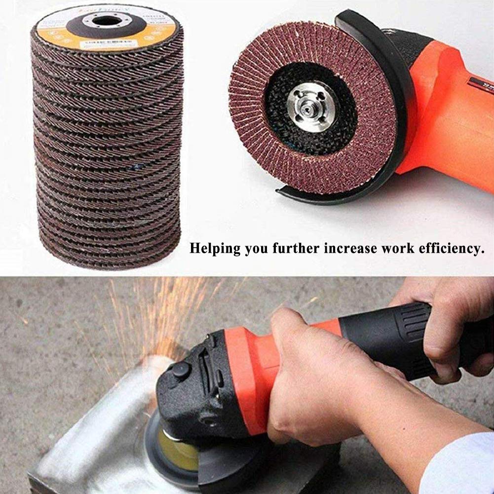 Dischi Lamellari Professionali Set Da 10 Pezzi 125 Mm Grana 80 Per Inox