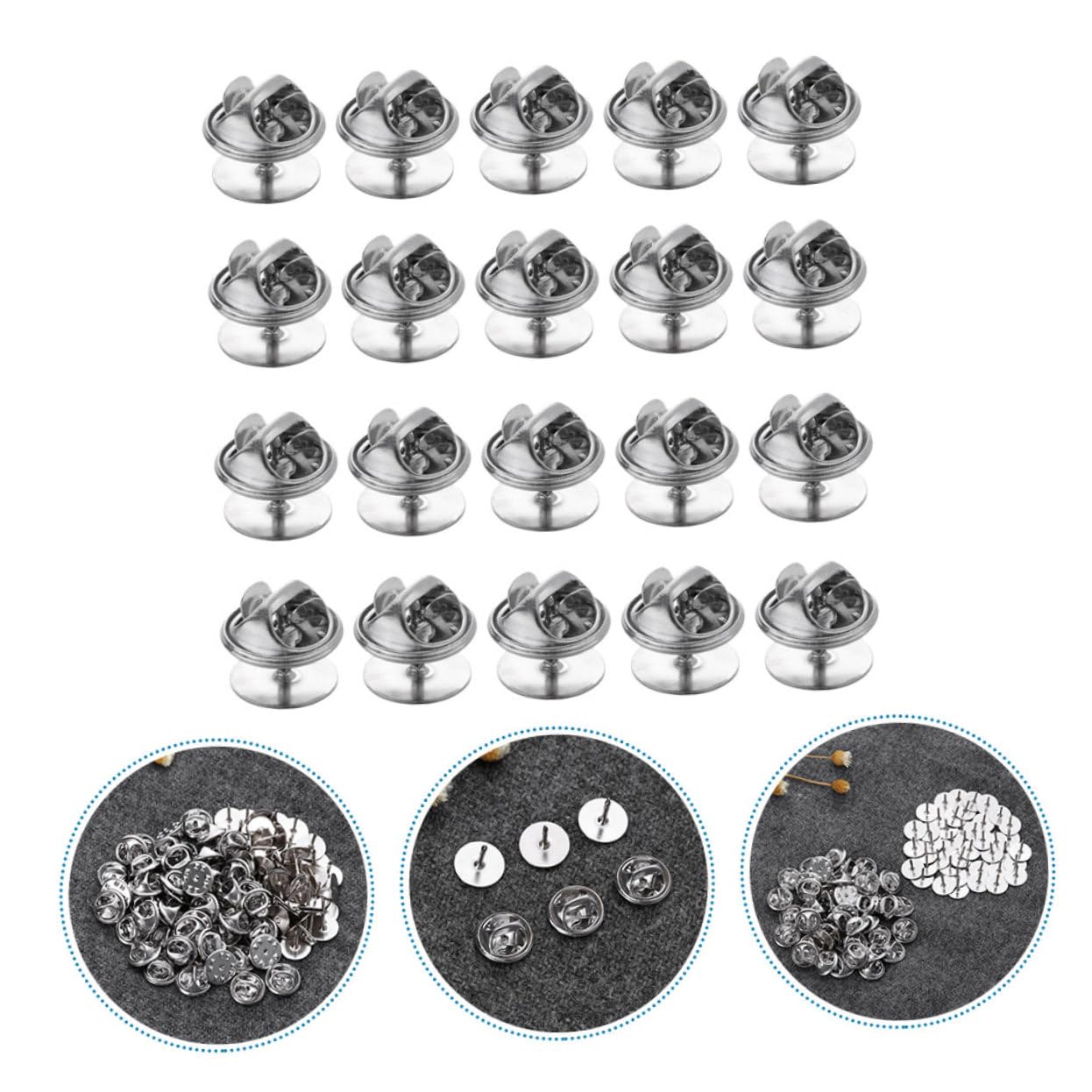 Lurrose 1500juegos Clips De Alfiler De Para Manualidades y Joyería De Fáciles De Usar y Resistentes Para Pin De Solapa y Accesorios De Servicio