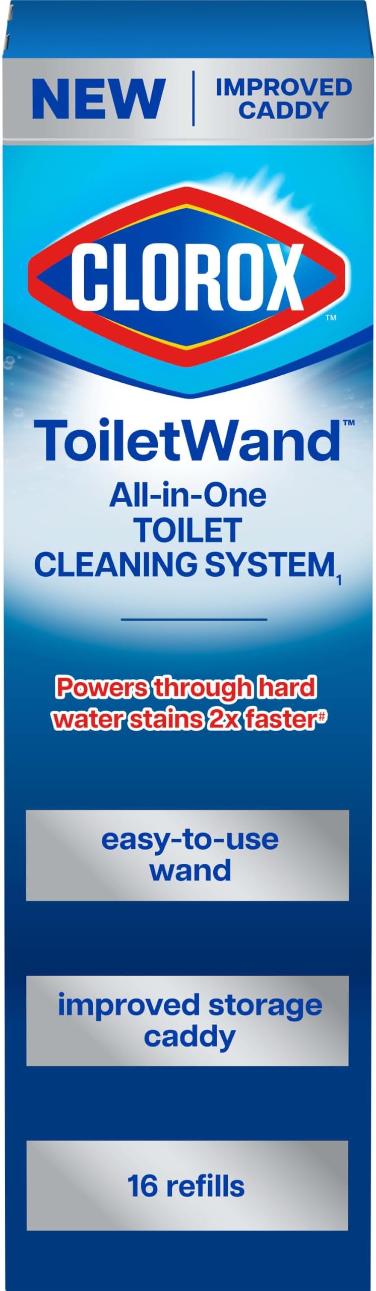 Clorox ToiletWand Toilet Cleaning Kit, 1 Starter Kit with 16 Refill Heads