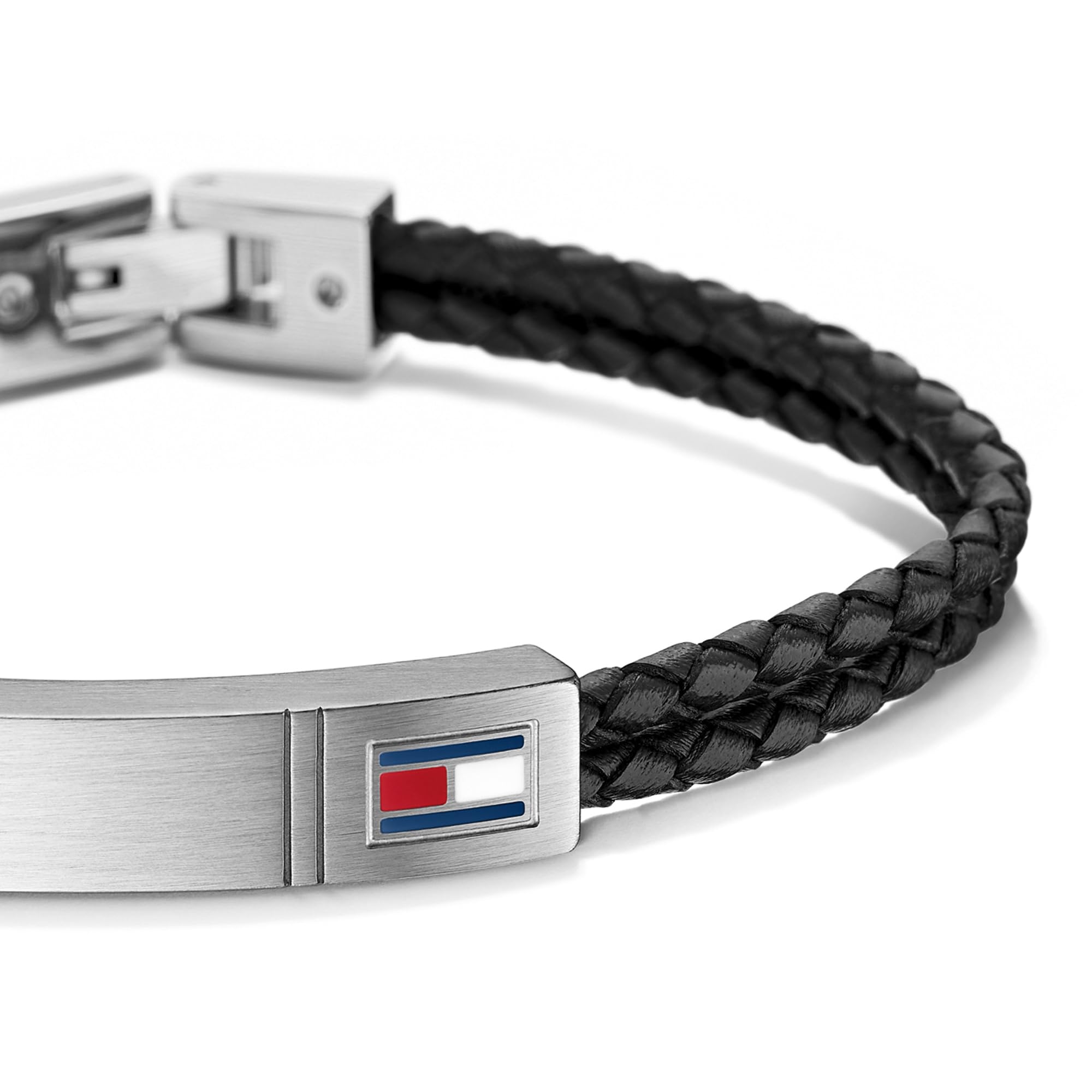 Tommy Hilfiger Jewelry Pulsera para Hombre de Cuero Color Negro - 2701010