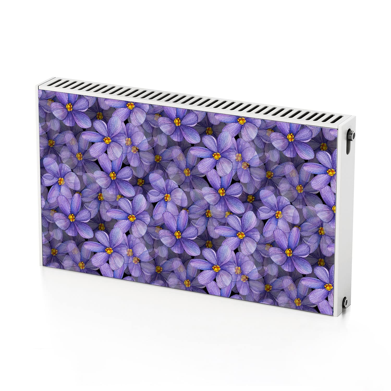 Aimant de radiateur fleur mauve 100x60 cm pour decoration interieure