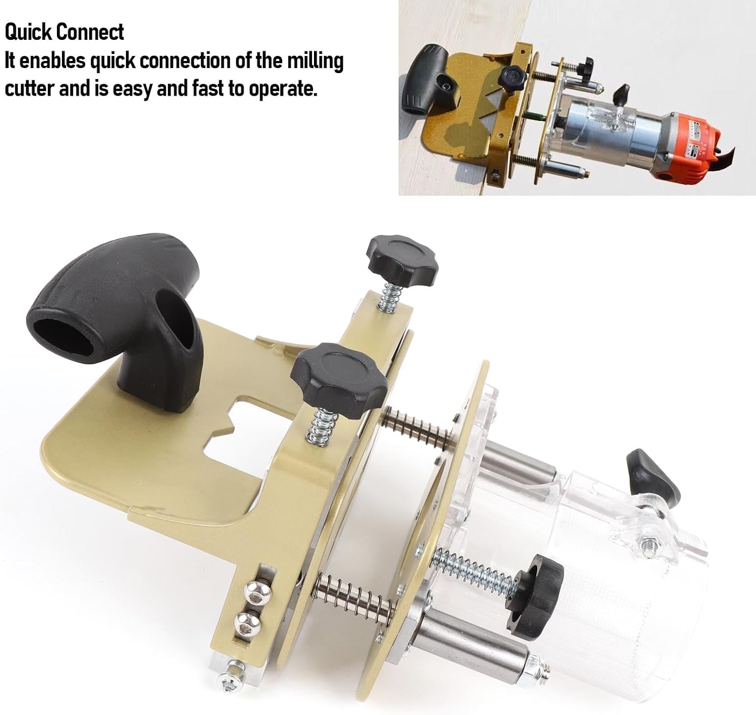 Wood Router Slotting Locator Aluminum Alloy High Efficiency 2 in 1 Bracket for Trimming Stable and Accurate Manipulation