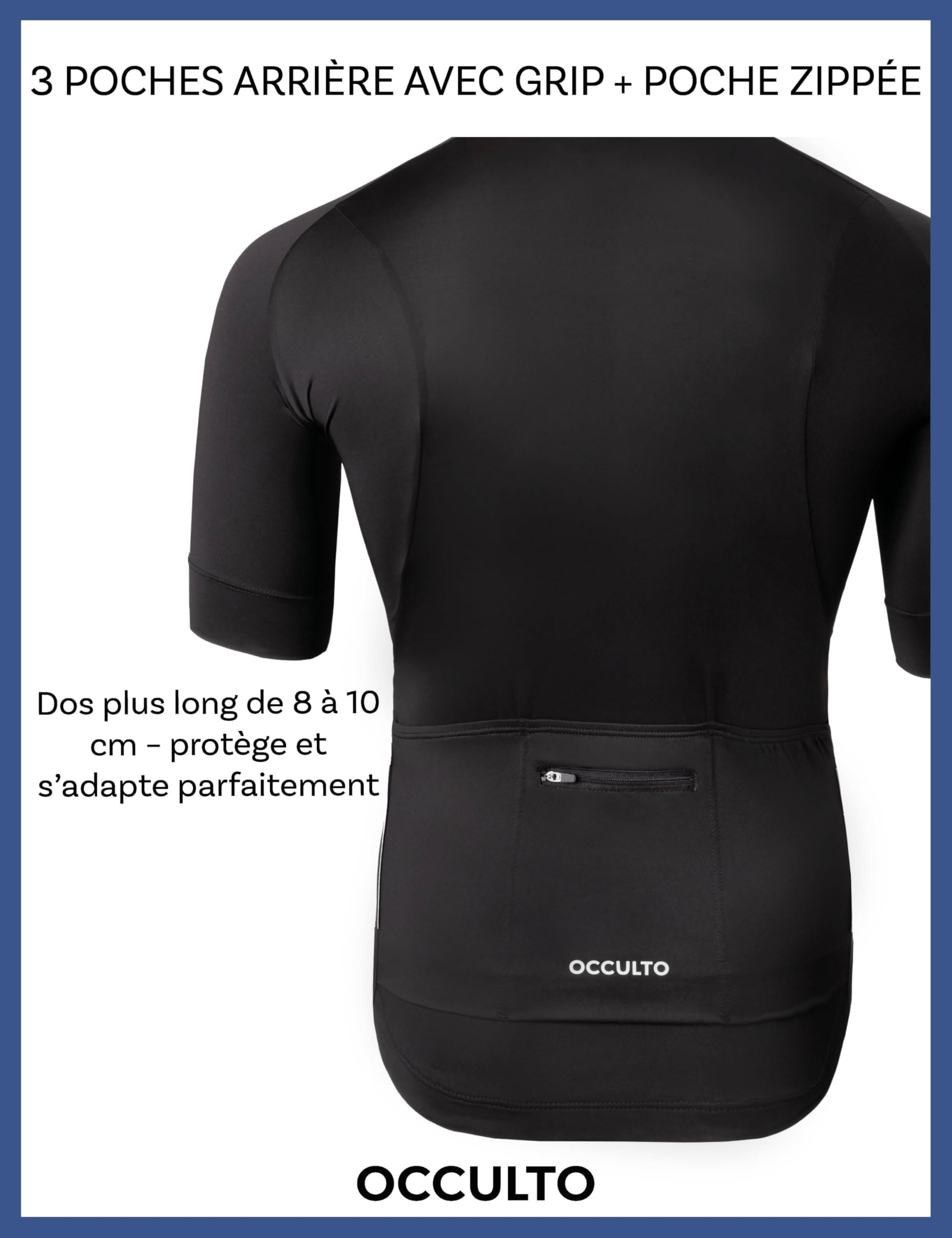 Occulto Maillot Cyclisme Homme (modèle: Milano), Maillot Velo Cycliste