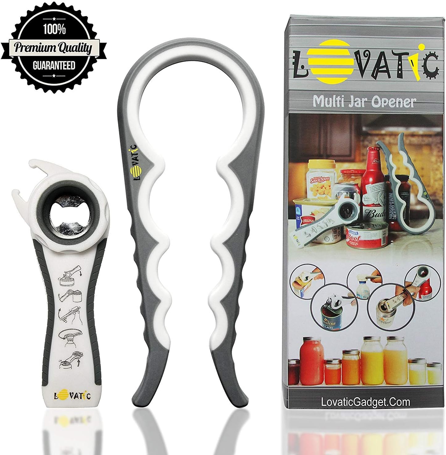 MONTAUR Can and Jar Opener - Ergonomic Bottle Opener for Seniors, Elders and Arthritis Sufferers - Quick Opening for Cooking - Simple To Use - Easily Apply for Variety of Kitchen Cans and Bottles