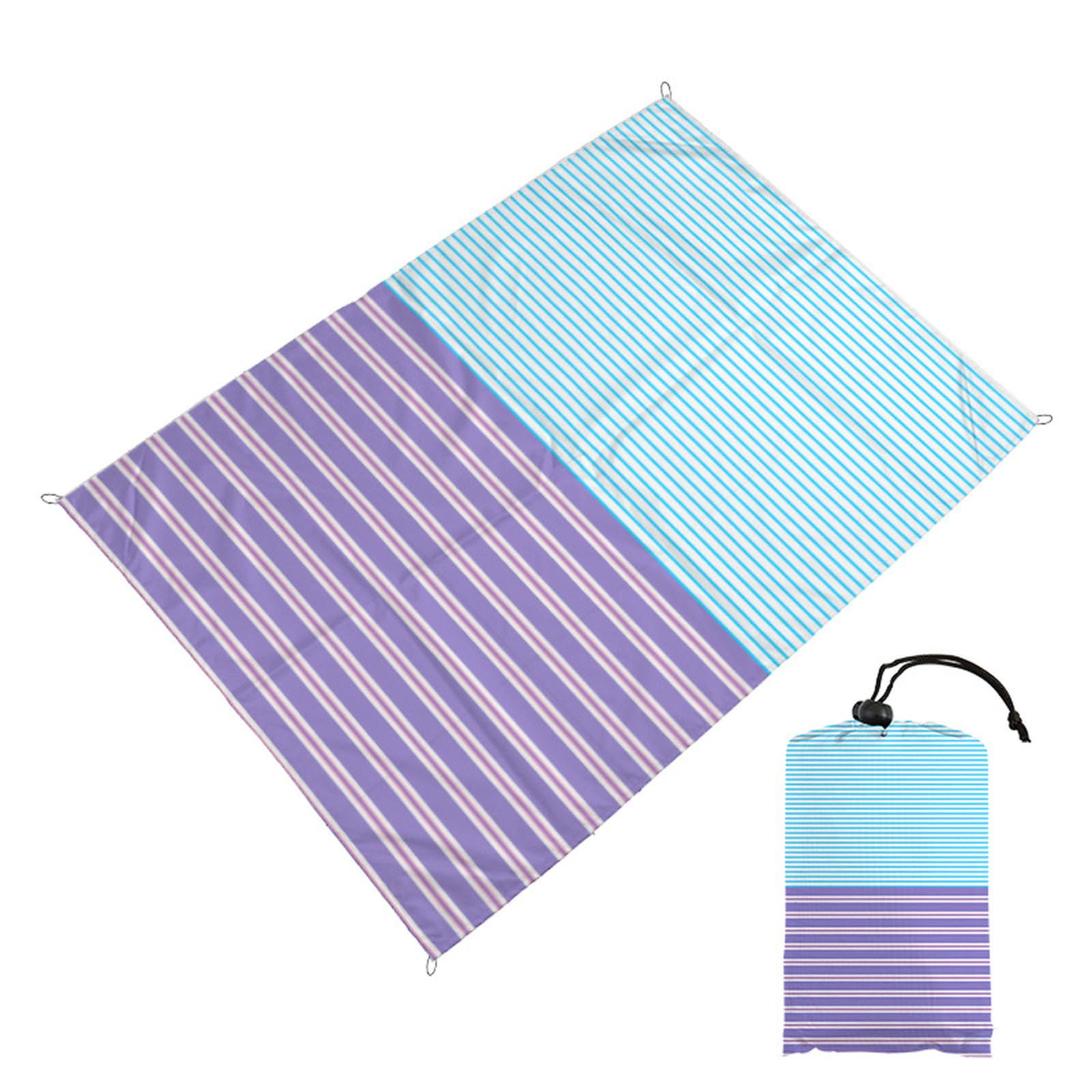 Genérico Manta de Playa Ultraligera y portátil, Impermeable, para Picnic, con Bolsillo, para Exteriores, compacta, Ideal para Viajes, Senderismo, Camping, Parque y Playa.