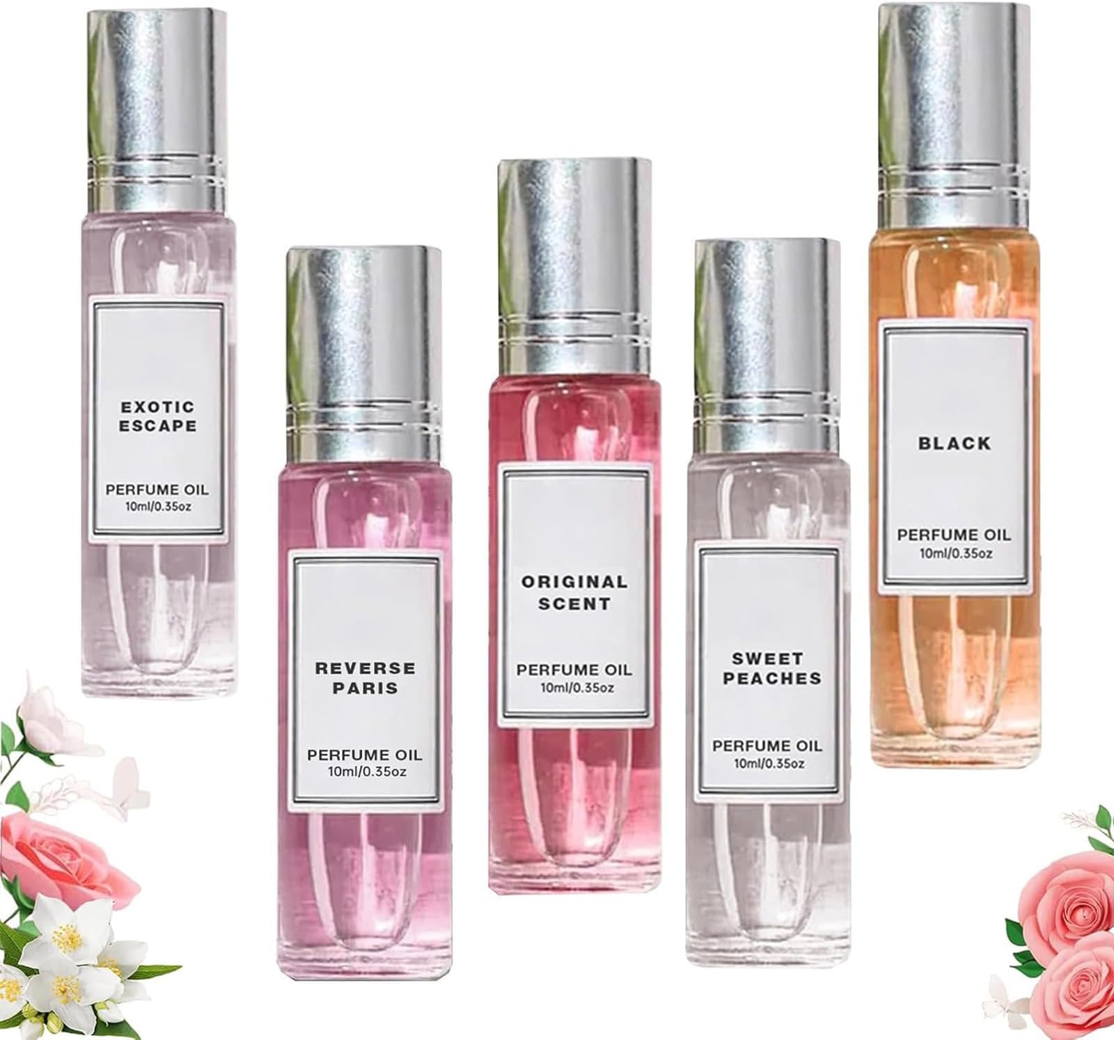 Venom Pheromone Perfume Collection, Venom Pheromones Perfumes for Women, Roll On Pheromone Perfume for Women, Enhanced Fragrance New Scents, Long-Lasting Portable (5PC)