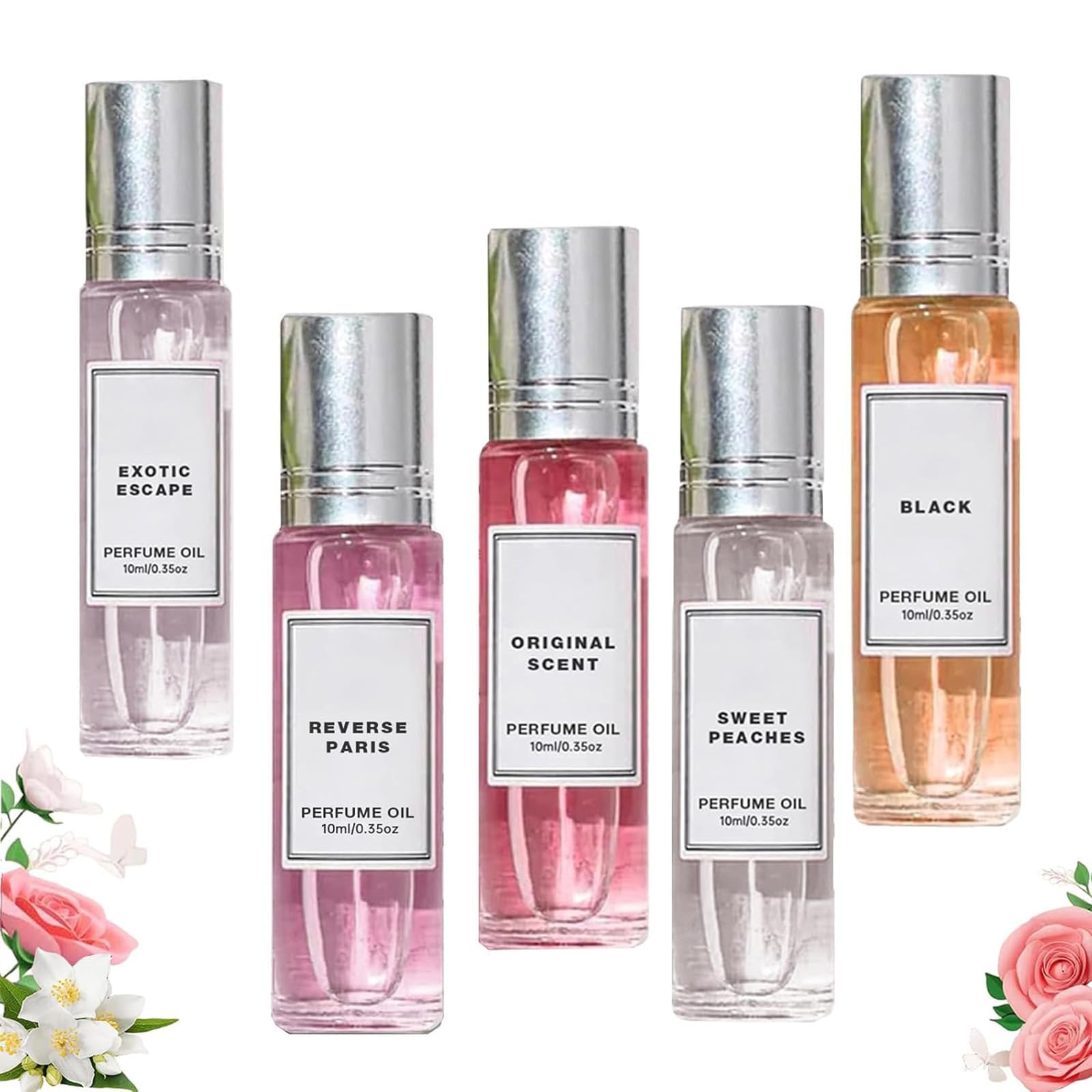 Venom Pheromone Perfume Collection, Venom Pheromones Perfumes for Women, Roll On Pheromone Perfume for Women, Enhanced Venom Scents, Long-Lasting Portable (5PC)