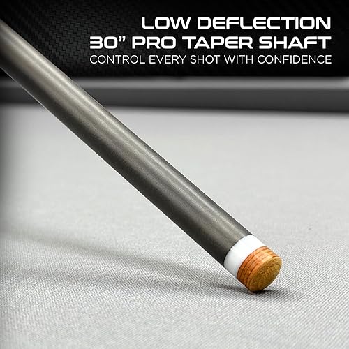 Miniatura 3 de Taco de billar RHINO Eclipse II de fibra de carbono, eje de carbono de baja deflexión con punta Nishiki de Japón de 11.8mm  12.5mm y junta de 38-8,