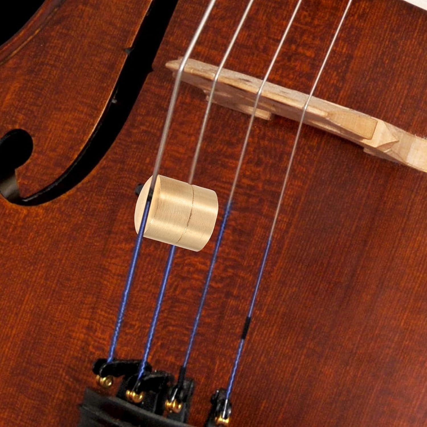 ERINGOGO Cello Brass Wolf Tone Mute Metal String Muffler Cello Practice Noise Reducer String Tool