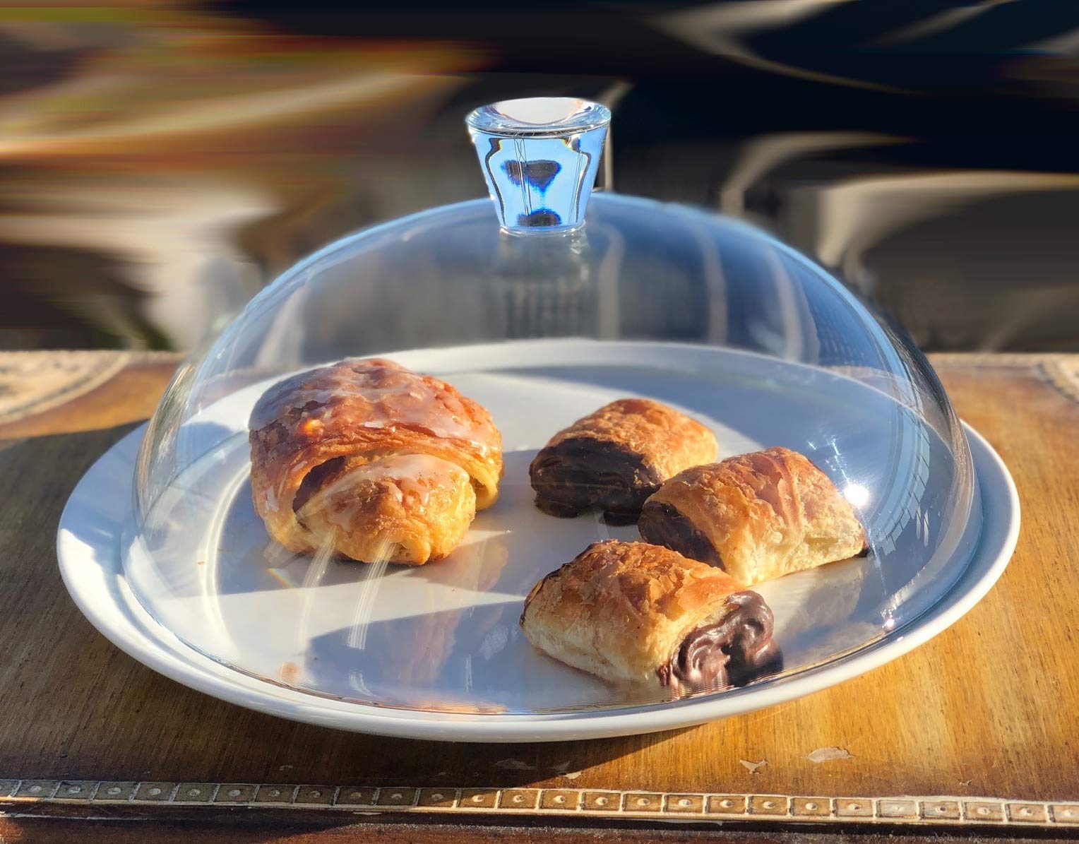 Campana In Vetro Per Dolci E Pasticceria - Display Con Campana Trasparente Per Torte E Dessert - Foto 12