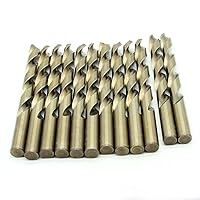 Vista 1 de TEMO 12 piezas 1/2 pulgada cobalto 135 grados Jobber longitud broca torsión 6 pulgadas longitud