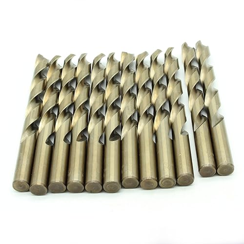 TEMO 12 brocas de 12 pulgada cobalto de 135 grados de longitud de 6 pulgadas