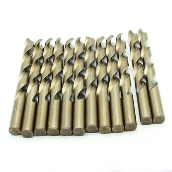 TEMO 12p 1/2" M35 Cobalt 135 Degree Jobber Twist Drill Bit 6" Long