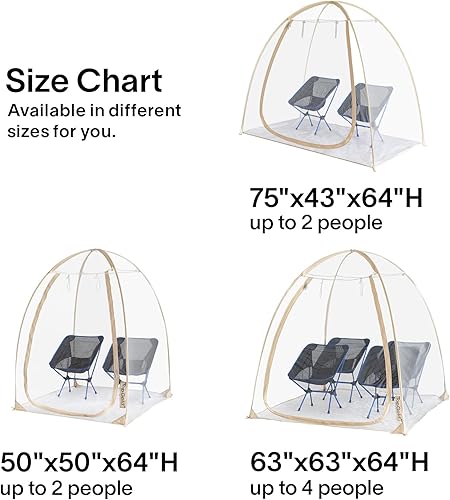 Miniatura 8 de TopGold Tienda de campaña deportiva con burbujas transparentes, resistente a la intemperie, tienda de campaña iglú, tienda de campaña desplegable de