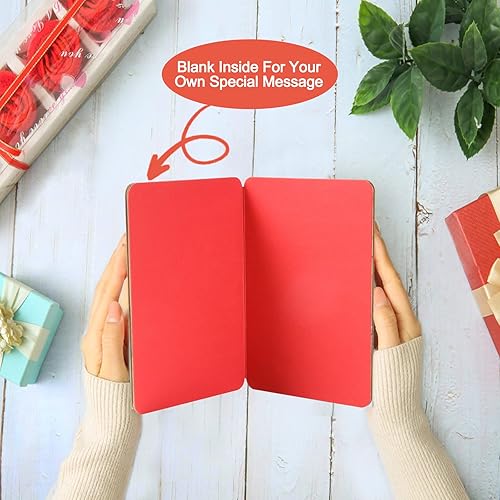 Miniatura 6 de Della Stella  Tarjeta del día de San Valentín  Tarjetas de aniversario de madera de bambú hechas a mano para esposa, marido, ella, novia  Regalos