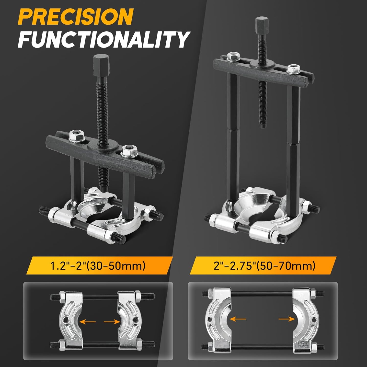 46-Piece Harmonic Balancer Puller Set & Heavy Duty 5-Ton Bearing Puller Set