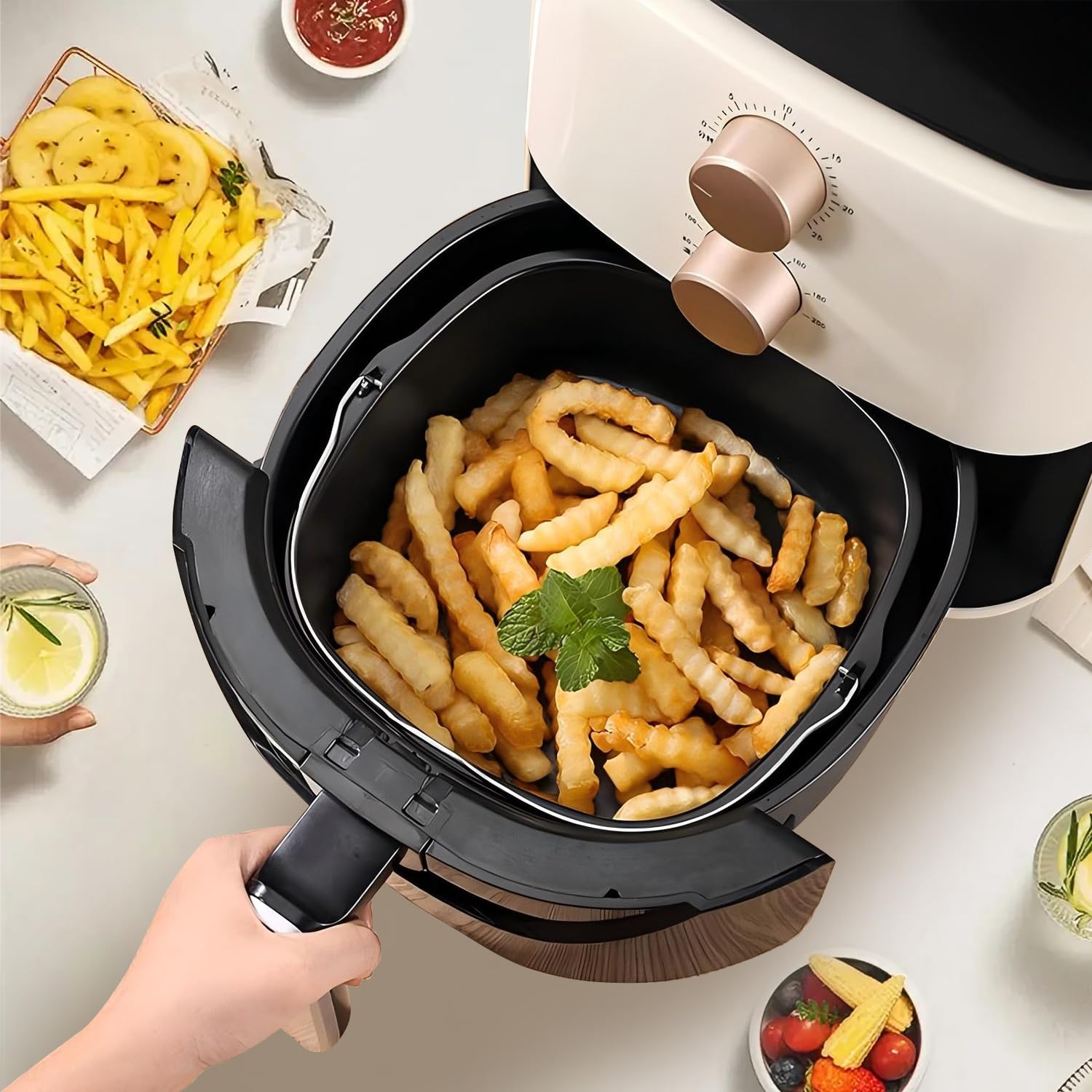 Plateau friteuse à air HD9860 HD9925 de cuisson antiadhésif pour légumes