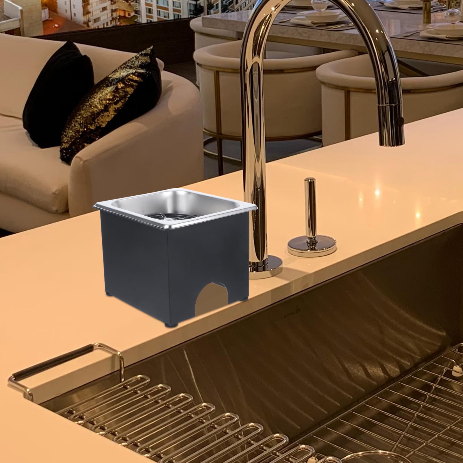 LALAFINA Lavabicchieri da Bar Lavabicchieri Automatici per Bottiglie in Acciaio Inossidabile per Bicchieri e Tazze da Caffè