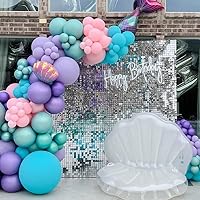 Vista 68 de 36 Panels Giltter Wall Backdrop Pink Shimmer Wall Backdrop for Party Wedding Birthday Engagement Bachelorette Parties Anniversary Decoration