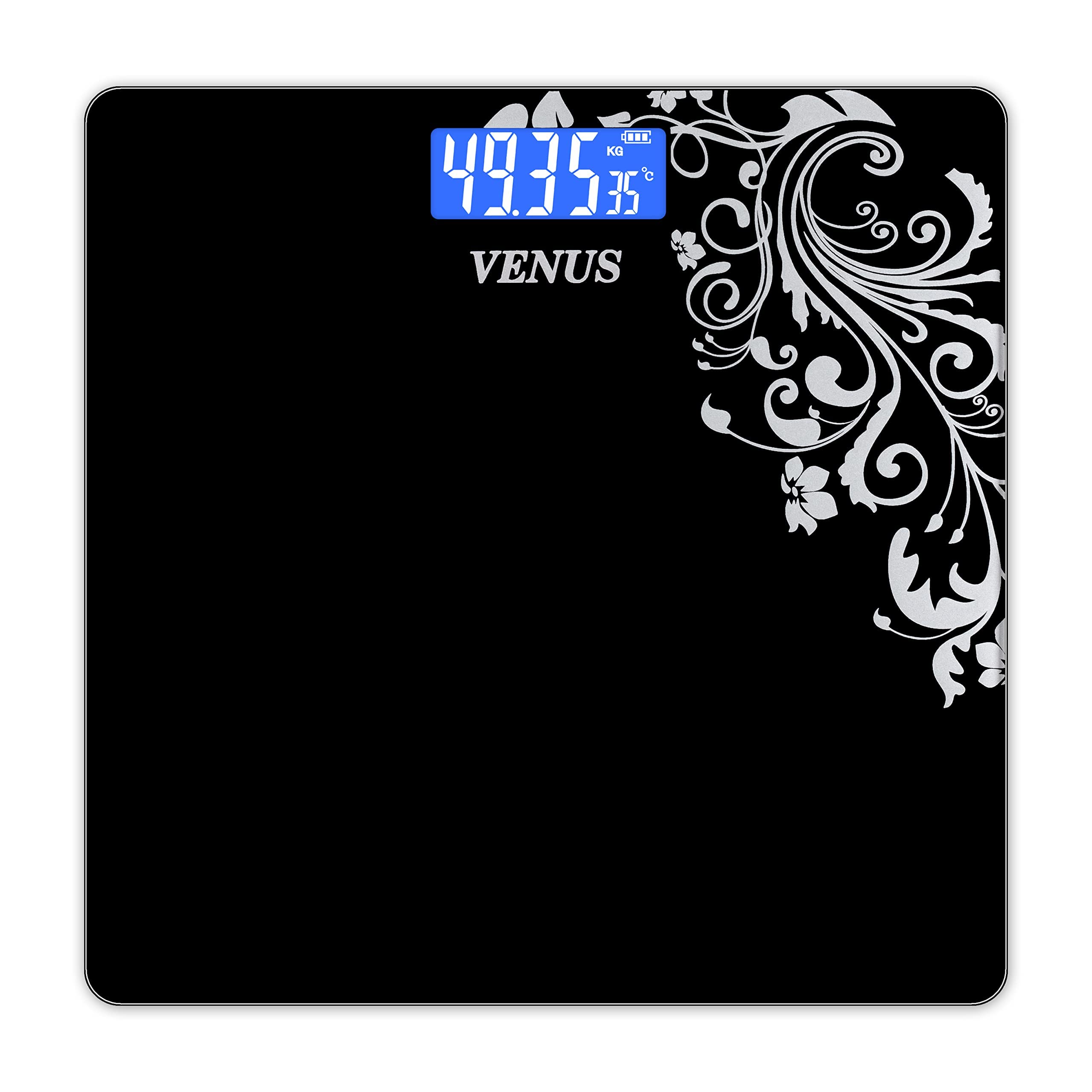 Venus Electronic Digital Personal Bathroom Health Body Weight Machine For Body Weight,weighing scale Battery Included (Black Flower) (B08ZYSKK5M) Amazon Price History, Amazon Price Tracker