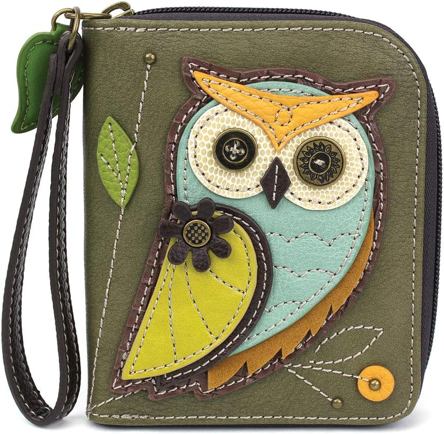 CHALAZip Around Wallet, Wristlet, 8 Credit Card Slots, Sturdy Pu Leather