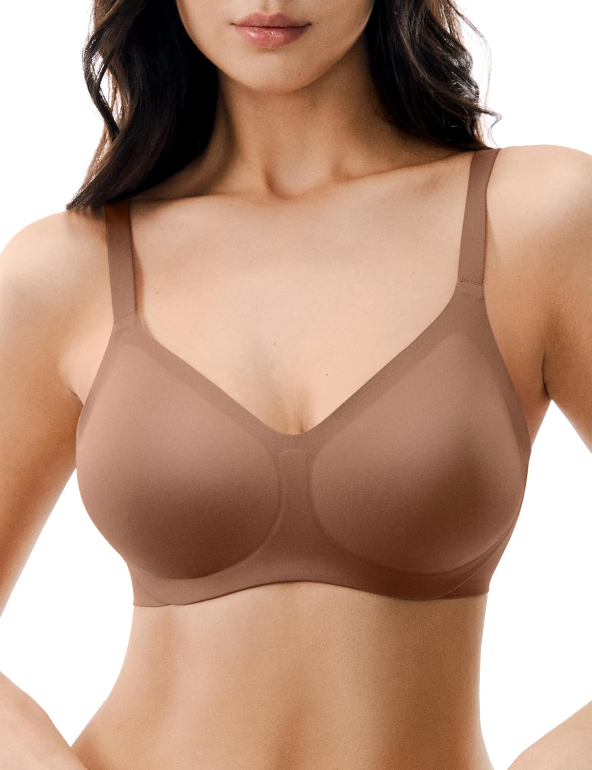 Women's Wireless Push Up Bra Seamless Comfortable Bras No Underwire Full Coverage E...