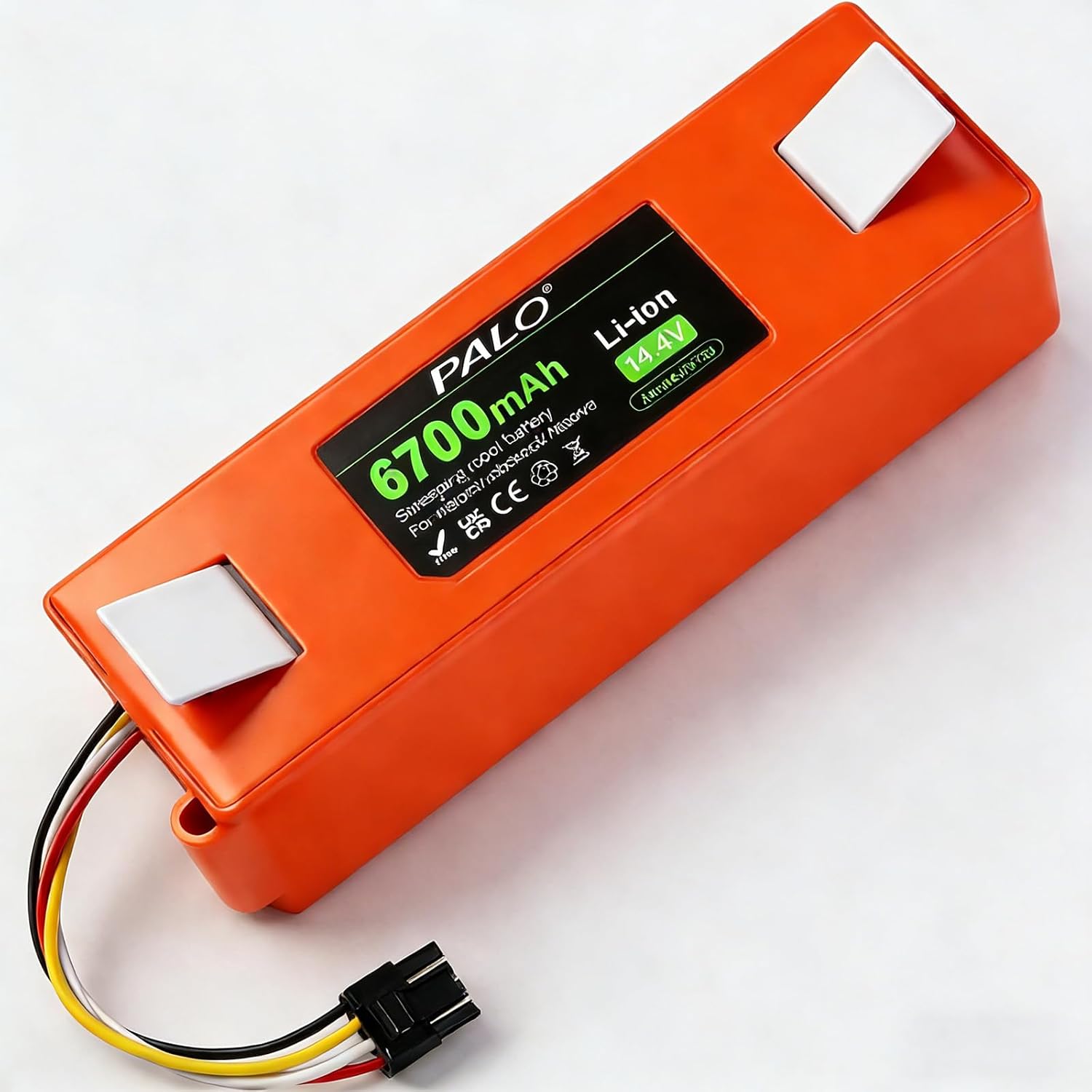 for Roborock S7 Battery for Roborock S4 S5 S6 S7+ S8 S50 S51 S55 Max/MaxV/MaxV Ultra/Pure, Q5 Q5+ Q7 E4 E5 E20 E25 C10 T6 T60 T65 T4 Robot Vacuums 14.4V 6700mAh